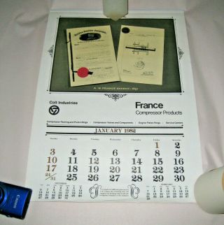 1982 Calendar Colt Industries France Compressor Products Valves Pistons 14/19