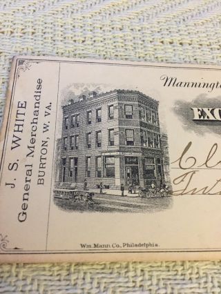 MANNINGTON.  W.  VA 1905 Bank Check Exchange Bank Of Mannington W.  VA.  Rare 2