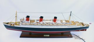 RMS Queen Mary Cunard Line Ocean Liner Handcrafted Model with Lights 40 
