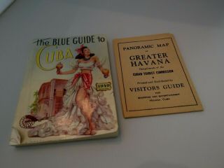 Souvenir Travel Book 1949 Edition Blue Guide To Cuba Pictures Ads Info Map