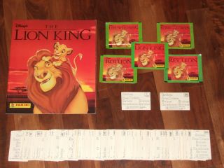 Disney’s The Lion King 1994 Near - Empty Panini Album,  Complete Loose 232 Stickers