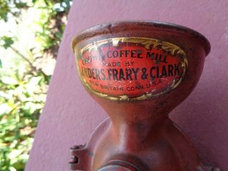 Crown No 01 Antique Cast Iron Coffee Grinder Paint & Decals Complete