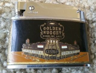 Vintage Las Vegas Golden Nugget Casino Flat Lighter The Million Dollar