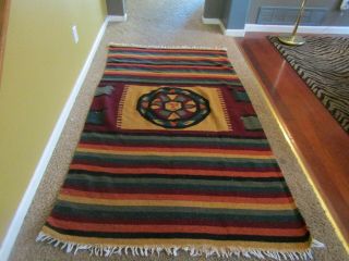 Vintage Mexican Rug Blanket - Stunning