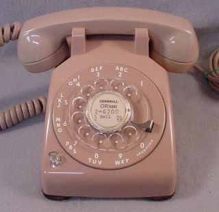 Rose Beige Western Electric Soft Plastic A/b 510 Desk Telephone