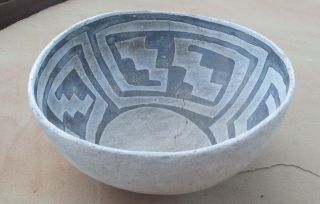Black Mesa Anasazi Bowl Pueblo Pottery Pre - columbian No Resto 2