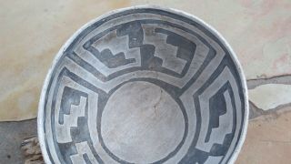 Black Mesa Anasazi Bowl Pueblo Pottery Pre - columbian No Resto 3