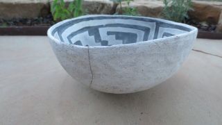 Black Mesa Anasazi Bowl Pueblo Pottery Pre - columbian No Resto 4