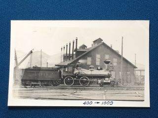Union Pacific Railroad Engine Locomotive No.  1009 Antique Photo
