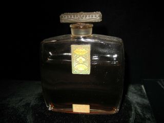 Collectible - - - Lalique - - - " Emeraude Perfume - - Coty - - - York Paris 1.  6 Oz