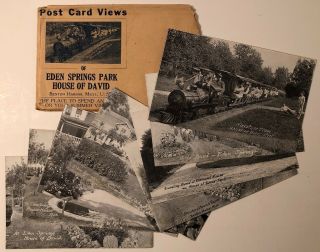 Eight Post Card Views Eden Springs Park Benton Harbor Mich Litho With Paper Envl