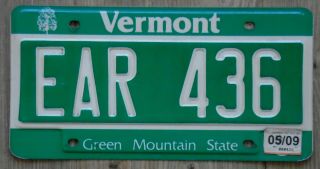 Vermont Green Mountain State Maple Syrup Tree License Plate Ear 436