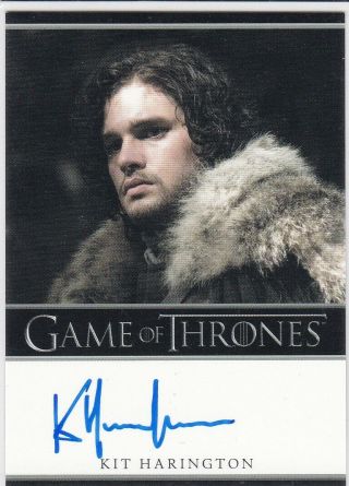 Game Of Thrones.  Kit Harington As Jon Snow Season 1 Autograph Bordered