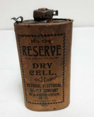 Vintage National Electrical Supply Company (nesco) 1918 Dry Cell Battery,  Wet Cel