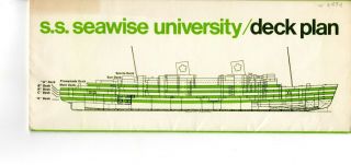1971 Seawise University 1st Class Plan (ex - Elizabeth) - Nautiques Ships Worldwide
