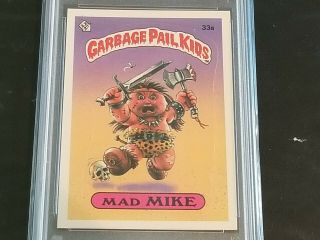 1985 Garbage Pail Kids Series 1 Card 33a MAD MIKE - PSA 10 GEM 3