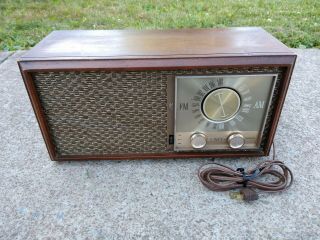 Vintage 1965 Zenith Radio Model M730 Am - Fm Vacuum Tube Radio - Sounds Great