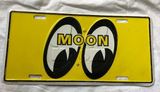 Vintage Mooneyes Metal License Plate Moon Eyes Automotive Moon Eyes Error