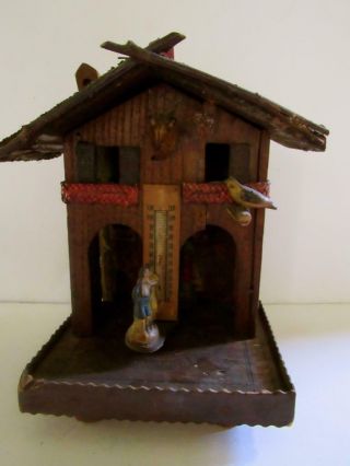 Vintage Weather Forcaster.  Hygrometer.  Hansel And Gretal.  Witches House.  Swiss