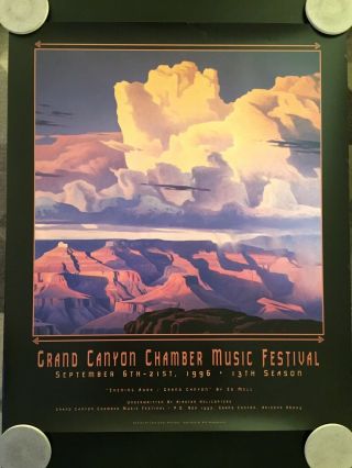 Vintage 1996 Grand Canyon Chamber Music Festival Arizona Poster Print