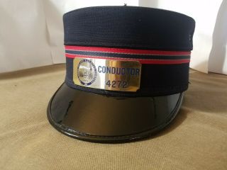 Vintage The Long Island Railroad Company Train Conductor Hat 4272 Size 7 1/8