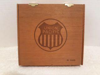 Union Pacific Rail Road Wooden Cigar Box Empty Sticker Intact