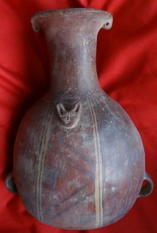 Precolumbian Ceramic Vessel Huari Culture Peru 1300 Ad.  12 "