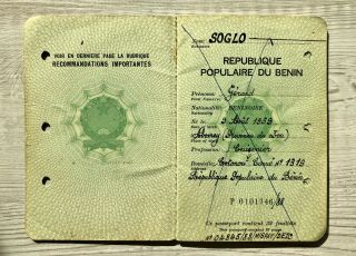 Pretty rare BENIN 1988 collectible passport with revenues and various visas 2