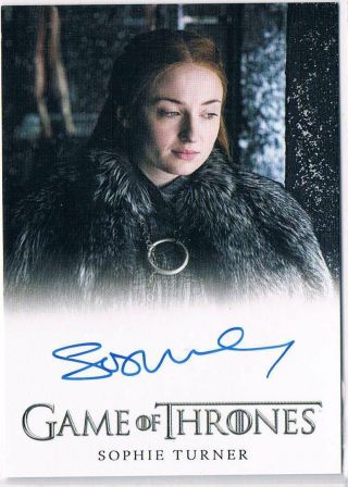 2019 Rittenhouse Game Of Thrones Inflexions Sophie Turner Auto Autograph