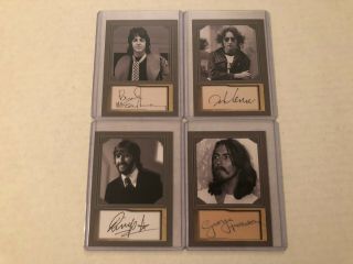 The Beatles Facsimile Autograph Edition By D.  Gordon Oddball 4 Card Set