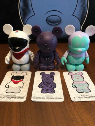 Disney Vinylmation Park 1 Full Set With Balloon Chaser By Randy Noble With Cards 4