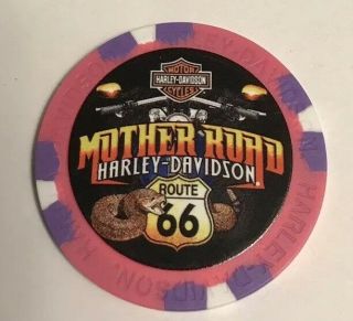Harley - Davidson Poker Chip - Mother Road Hd,  Kingman,  Arizona - Wide Print