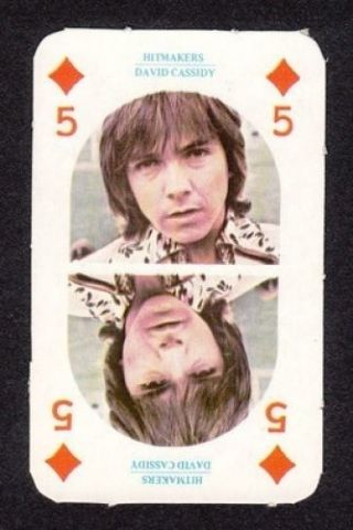 David Cassidy Partridge Family 1970s Hitmakers Uk Gum Pop Rock Playing Card