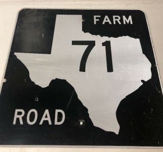 Authentic Retired Texas “farm Road 71” Highway Sign Hunt Delta Hopkins County