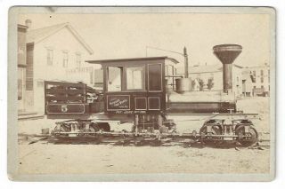 Cabinet Photograph - Locomotive From Michigan Iron At Cadillac,  Michigan