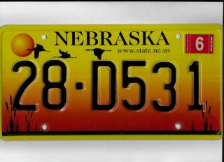 Nebraska Passenger 2005 License Plate " 28 - D531 " Hamilton
