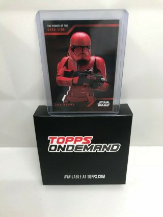 Sdcc 2019 Topps Star Wars Power Of The Dark Side Card Set,  Sith Trooper In Hand