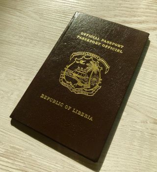 Very Rare Liberia 1992 Collectible Official Passport With Various Visas