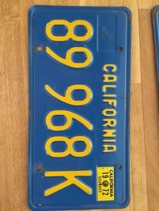 1972 California Commercial License Plates 3