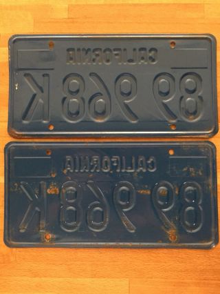 1972 California Commercial License Plates 7