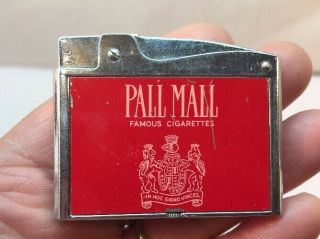 VTG 1950 - 60’s PALL MALL Cigarette Lighter Continental JAPAN Monogram able Gift 2