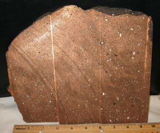 Rare Firebrick,  Copper Lines,  Large Slab Michigan 3 Lb Fire Brick Lapidary Rock