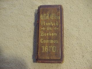 Old Elm Planted On Boston Common Wood Book Curio,  Paperweight
