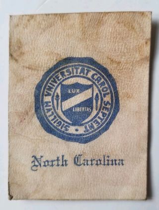 North Carolina University Leather Blue Seal Tobacco Cigarette