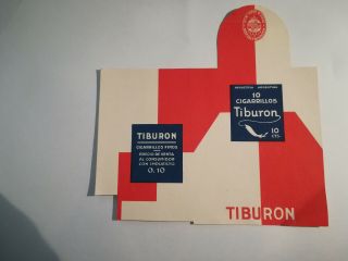 Tiburon - Argentina 1938 Cigarette Pack Label Wrapper