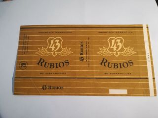 43 Rubios - Argentina Cigarette Pack Label Wrapper
