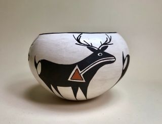 Deer Heart Line Pot by Lucy Lewis,  Acoma Pueblo 2