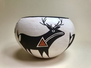 Deer Heart Line Pot by Lucy Lewis,  Acoma Pueblo 3