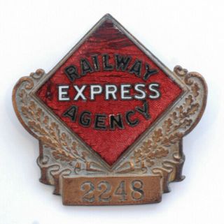 Old Numbered Railway Express Agency Badge