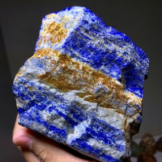 AAA TOP QUALITY SOLID LAPIS LAZULI ROUGH 4.  5 LB - FROM AFGHANISTAN 8